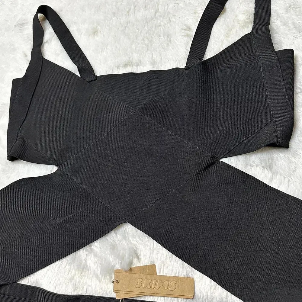 NWT Skims Knit Swim Monokini 1-Piece Swimsuit Onyx Womens 4X